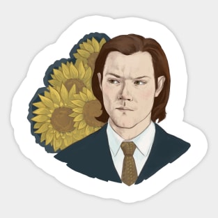 Sam Winchester. Sunflower Sticker
